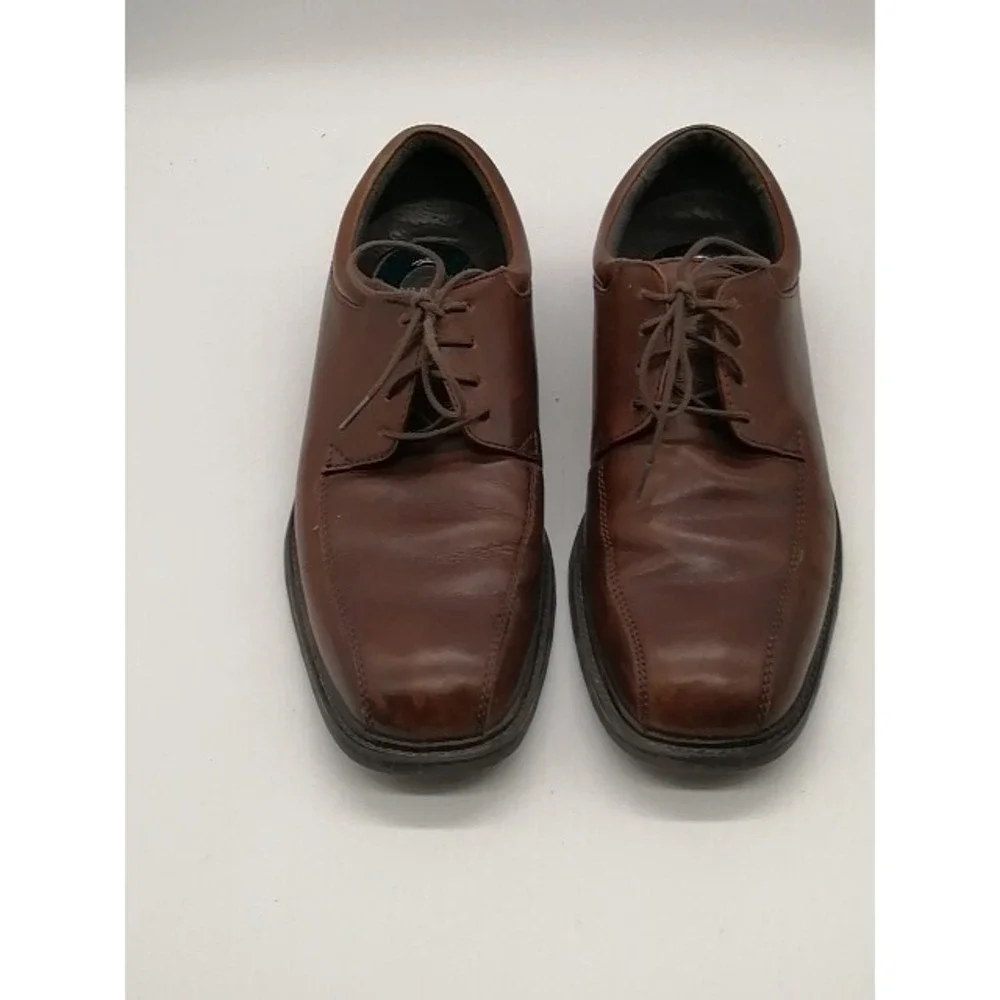 Nunn Bush Oxfords Mens Brown 8 Lace Up Dress Shoe Leather 83364-200 Comfort Gel